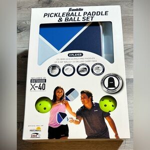 Franklin 2-Player Pickleball Paddle Set - 2 Paddles, 2 Balls & Carry Bag